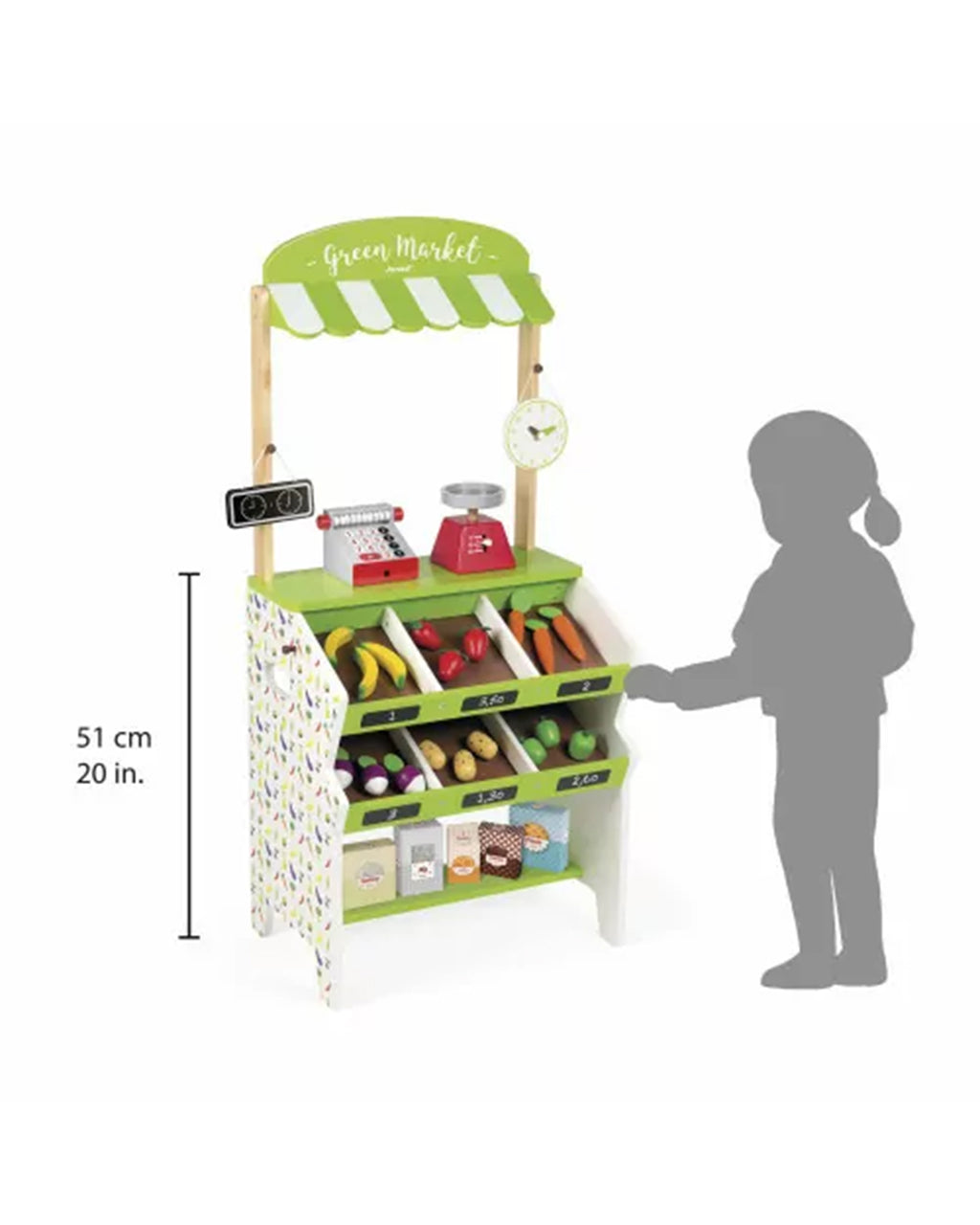 Janod - Negozio Green Market Con Accessori