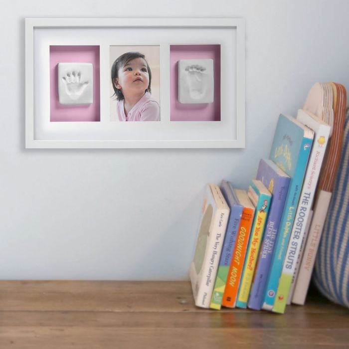 Pearhead Cornice da Parete per Foto e Impronte Bianco