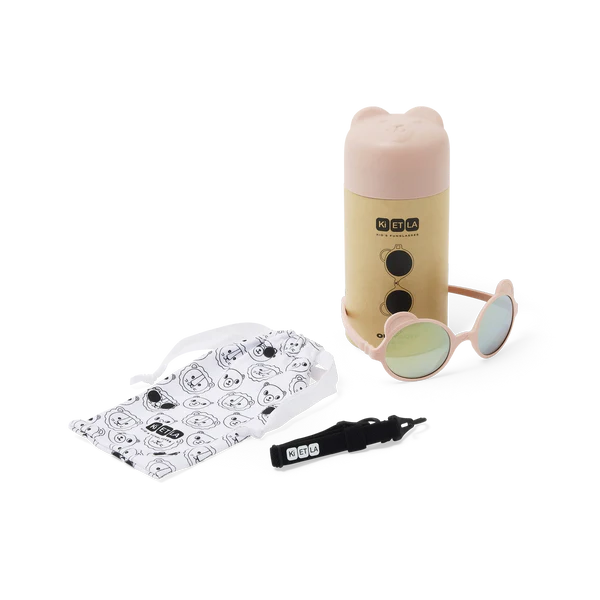 KI ET LA-Occhiali da sole per bambini orsetto rosa