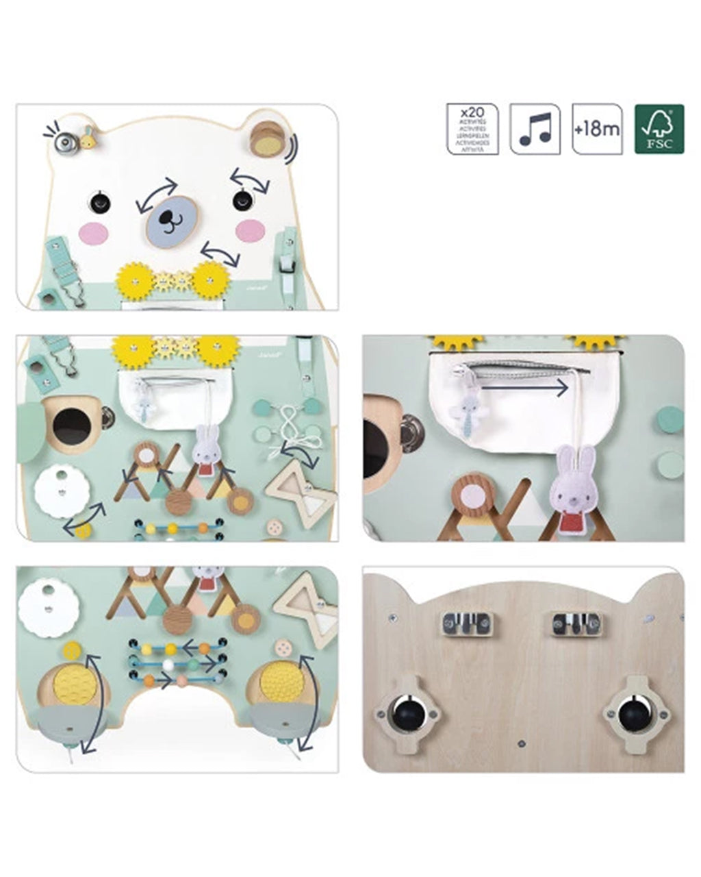 Janod - Pannello Multiattività Orsetto