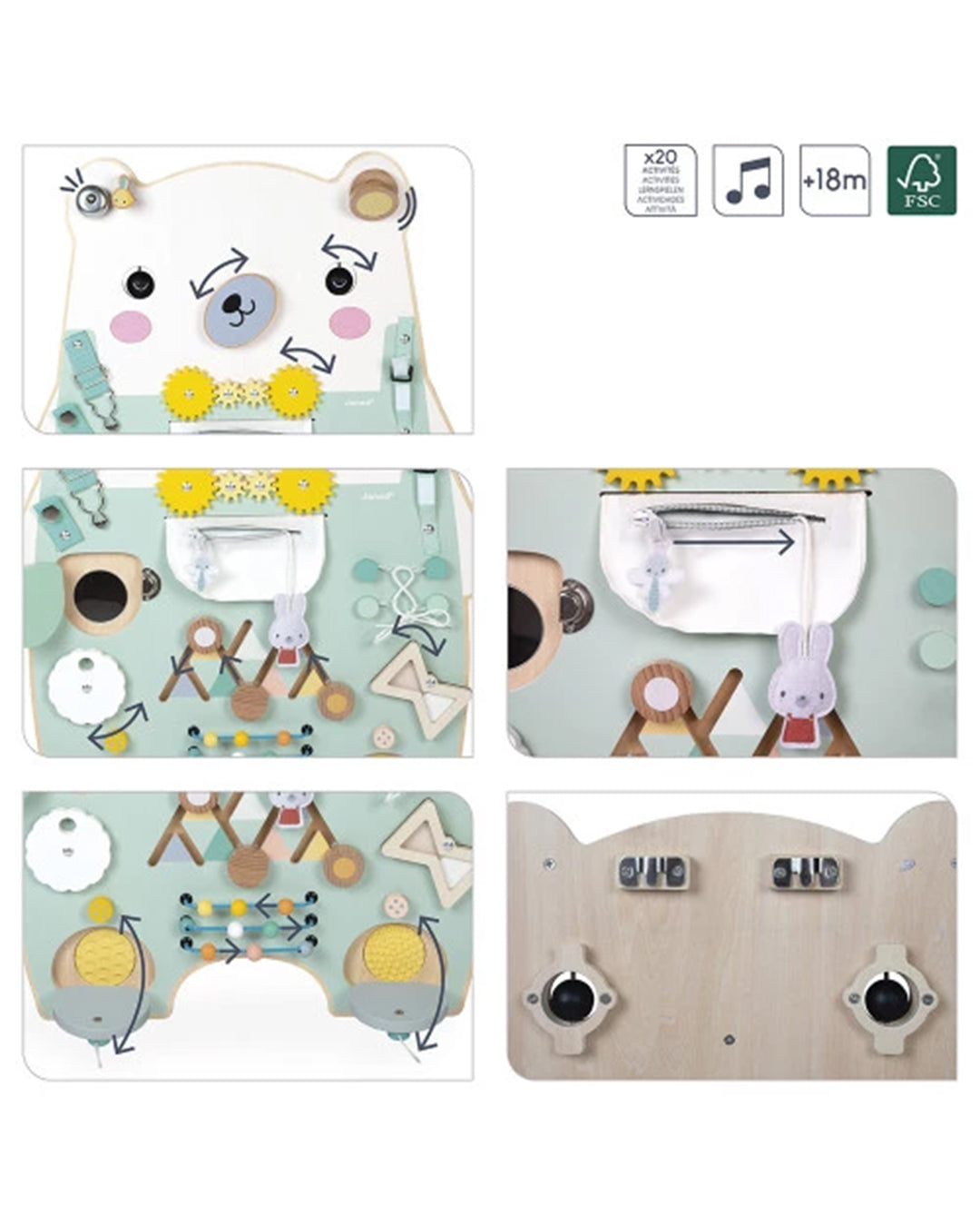 Janod - Pannello Multiattività Orsetto