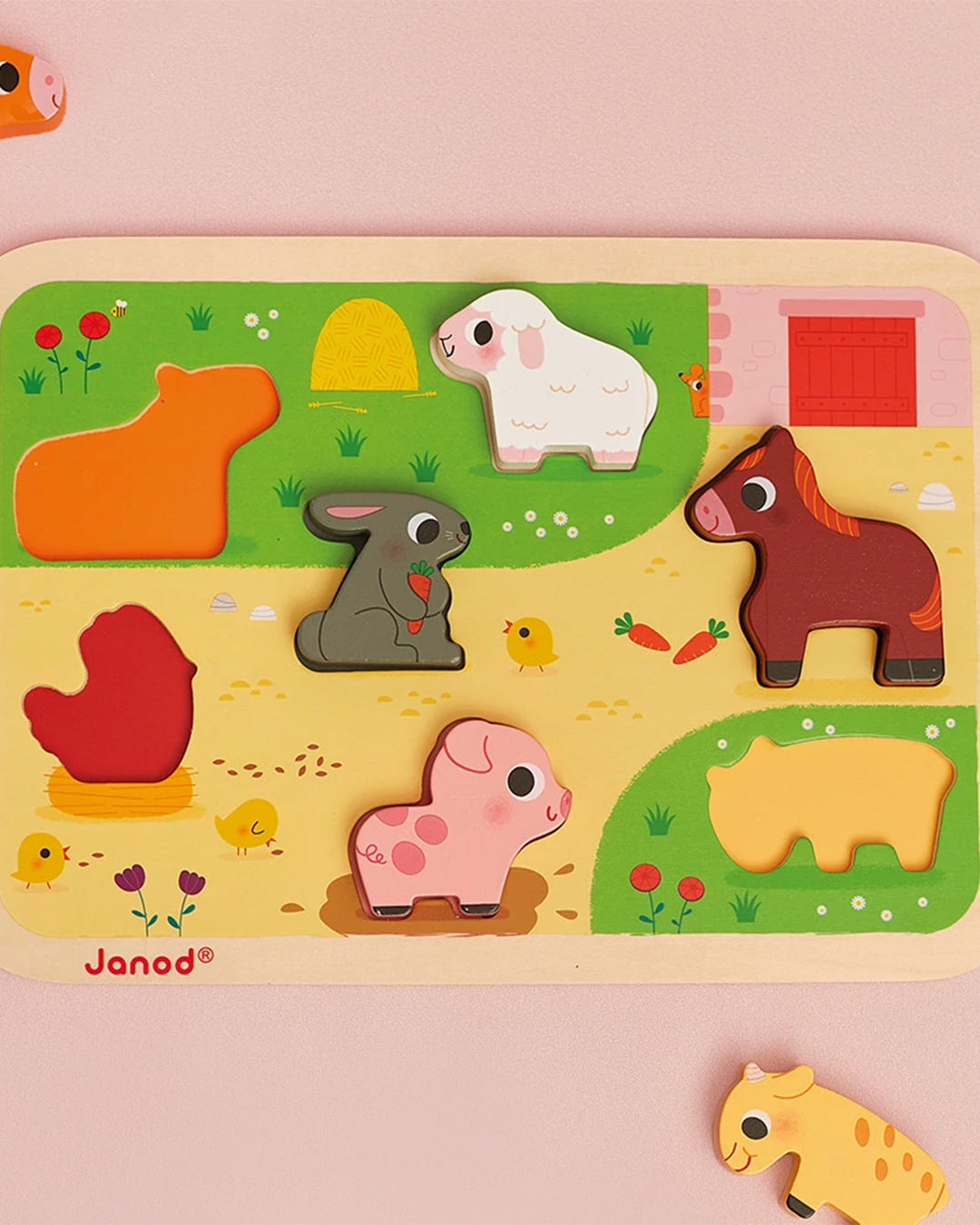 Janod - Puzzle Chunky della fattoria