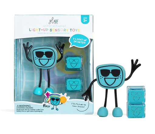 Glo Pals - Set personaggio Blair - con 2 cubi inclusi -Azzurro