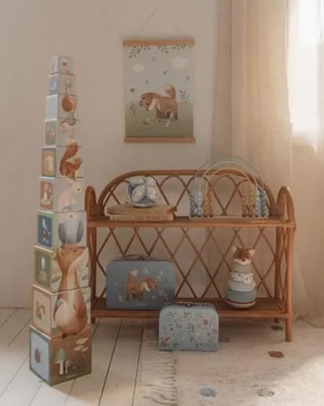 Little Dutch - Set 2 Valigette Portagiochi Amici Della Foresta