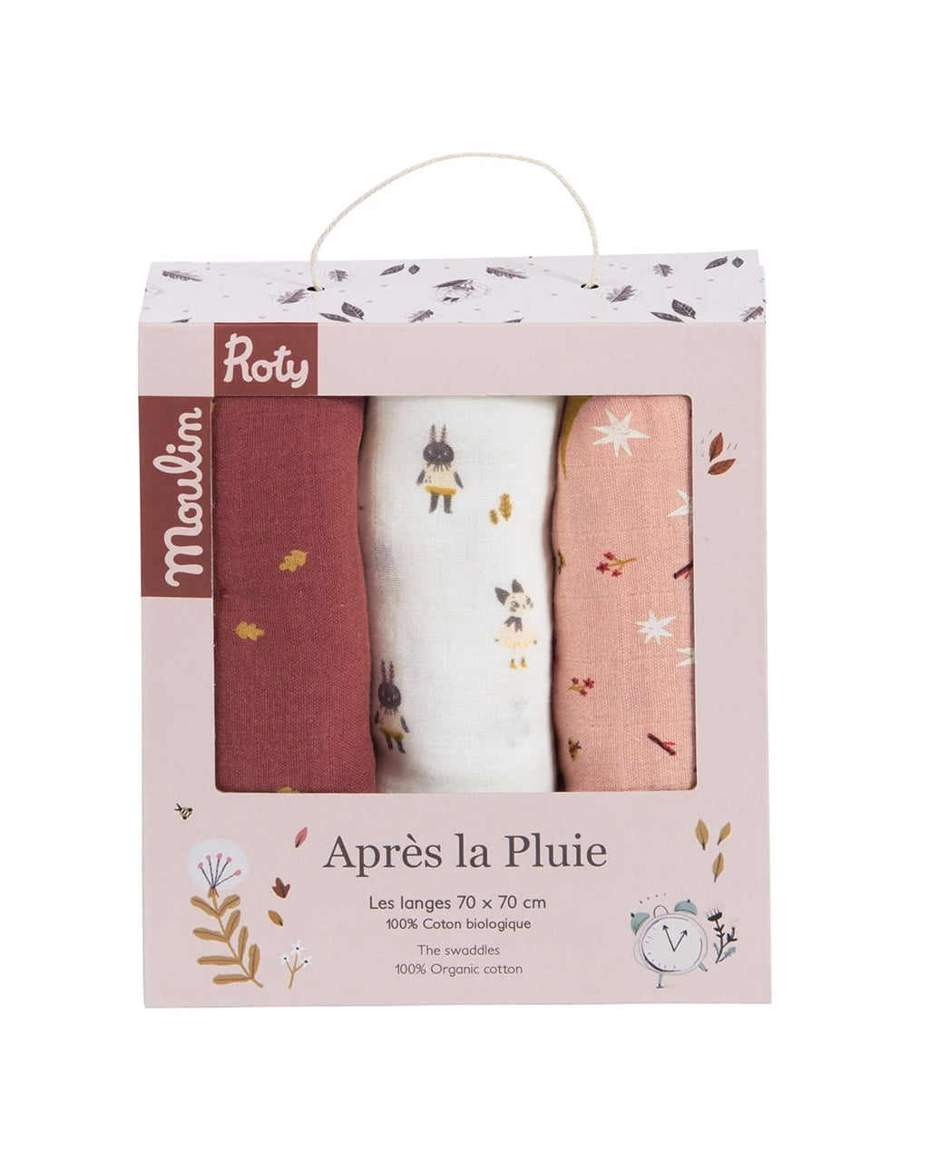 Moulin Roty - Set Tre Teli Di Mussola Cotone Bio