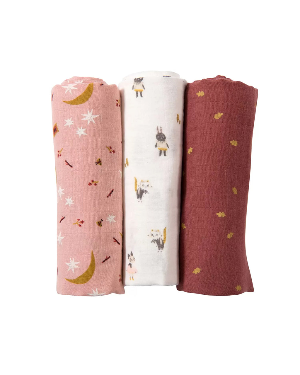 Moulin Roty - Set Tre Teli Di Mussola Cotone Bio