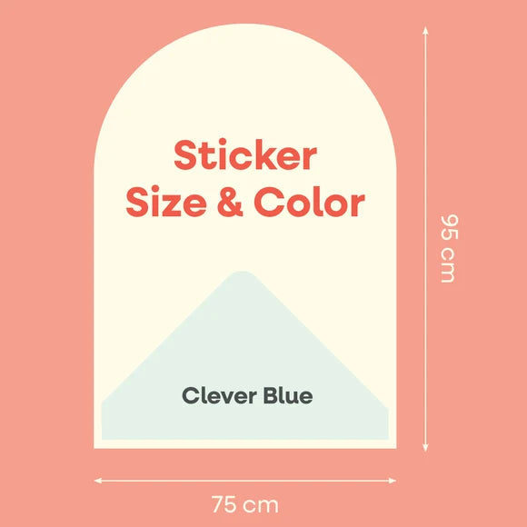 Cleverclixx -Adesivo Magnetico da Parete 95x75cm Clever Blu