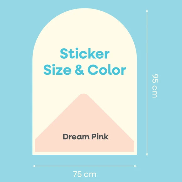 Cleverclixx -Adesivo Magnetico da Parete 95x75cm Dream Pink