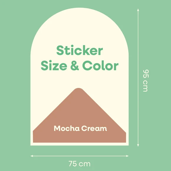 Cleverclixx -Adesivo Magnetico da Parete 95x75cm Crema Moka