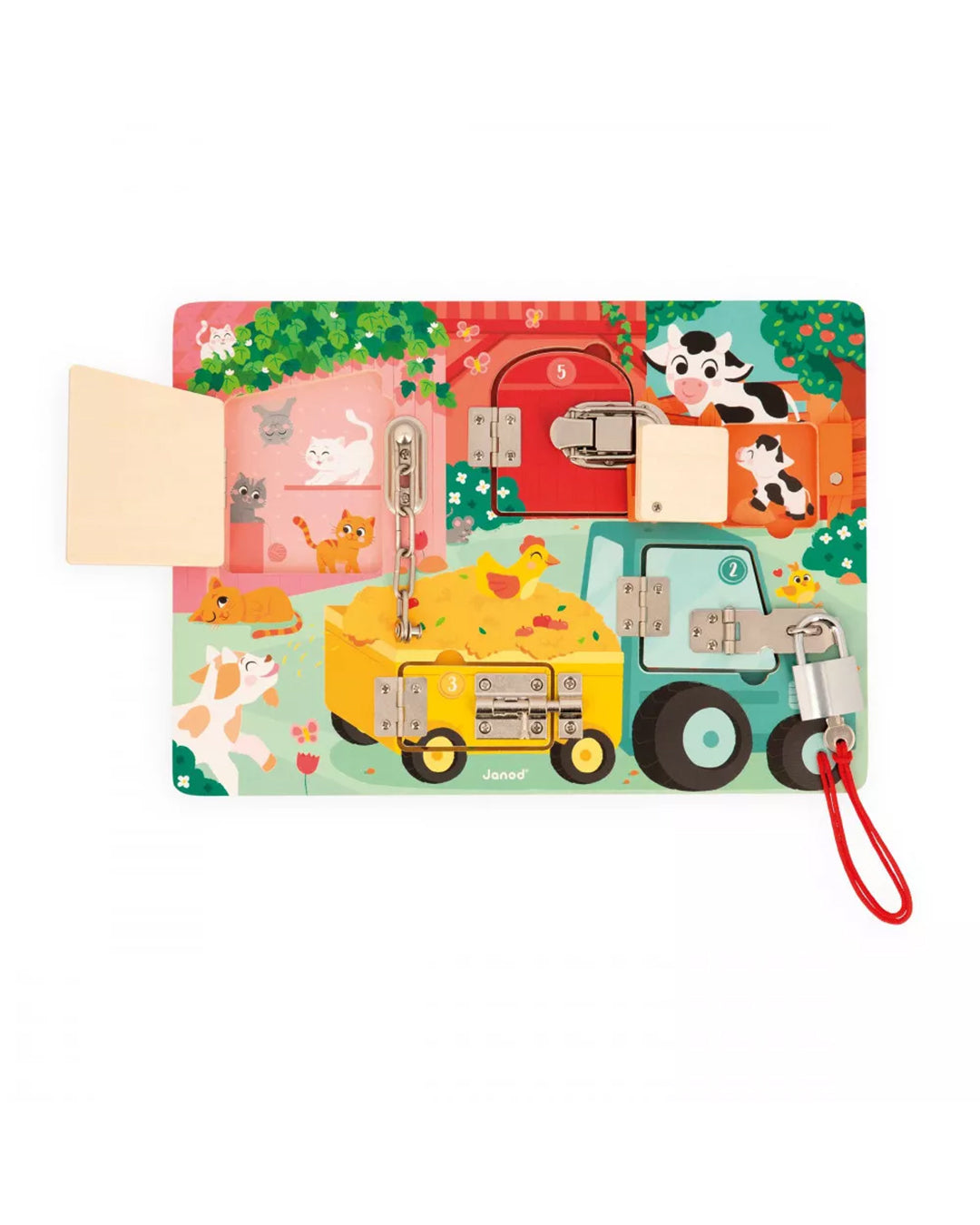 Janod - Tavoletta Con Serrature La Fattoria