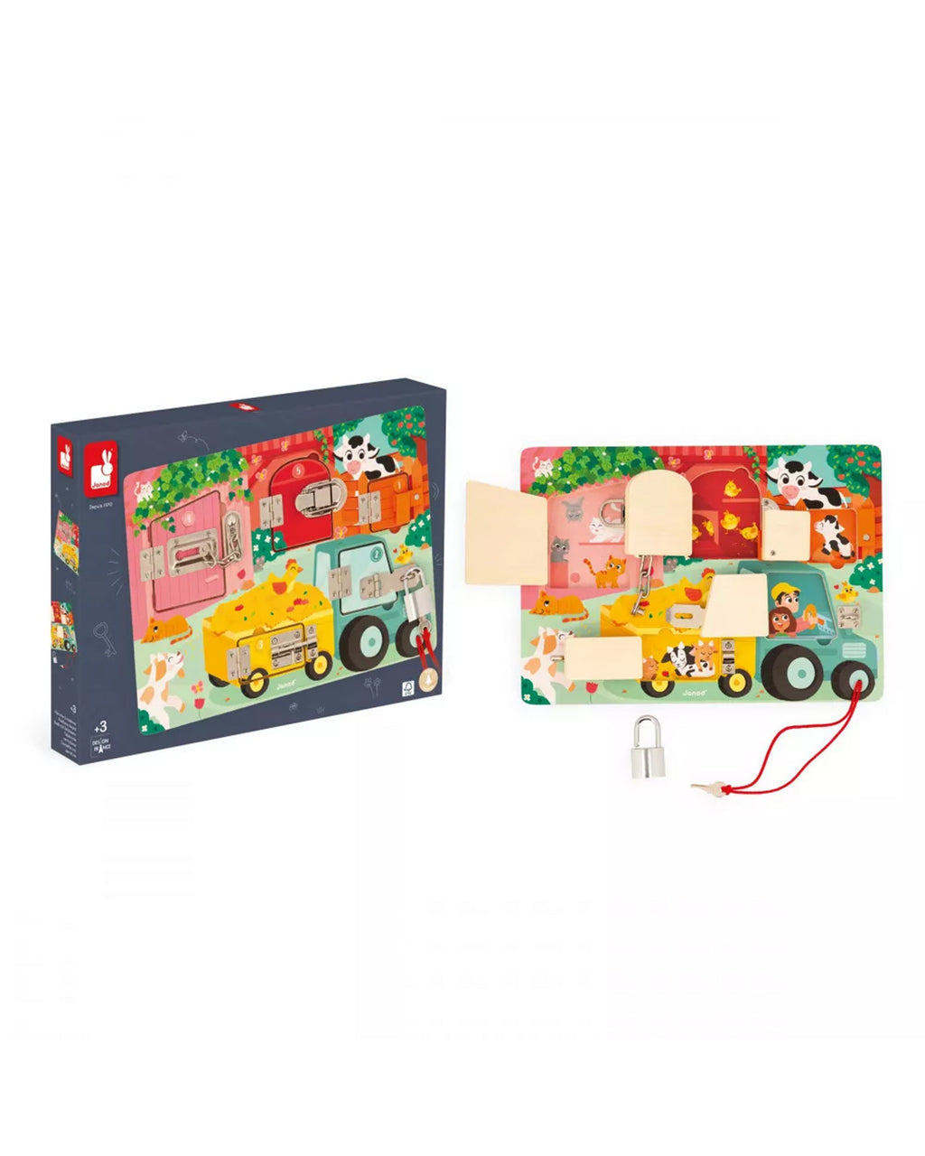 Janod - Tavoletta Con Serrature La Fattoria