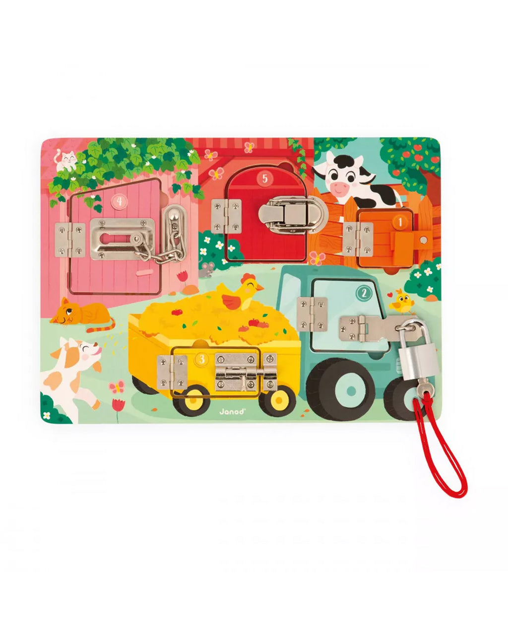 Janod - Tavoletta Con Serrature La Fattoria