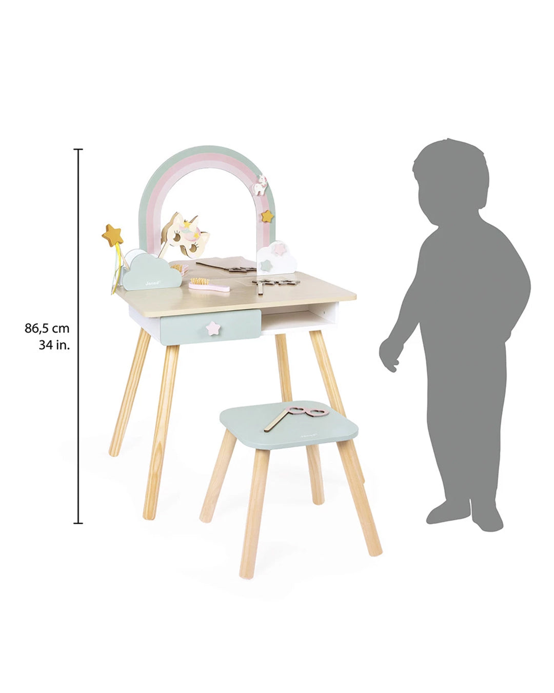 Janod - Tavolo da trucco - Unicorno