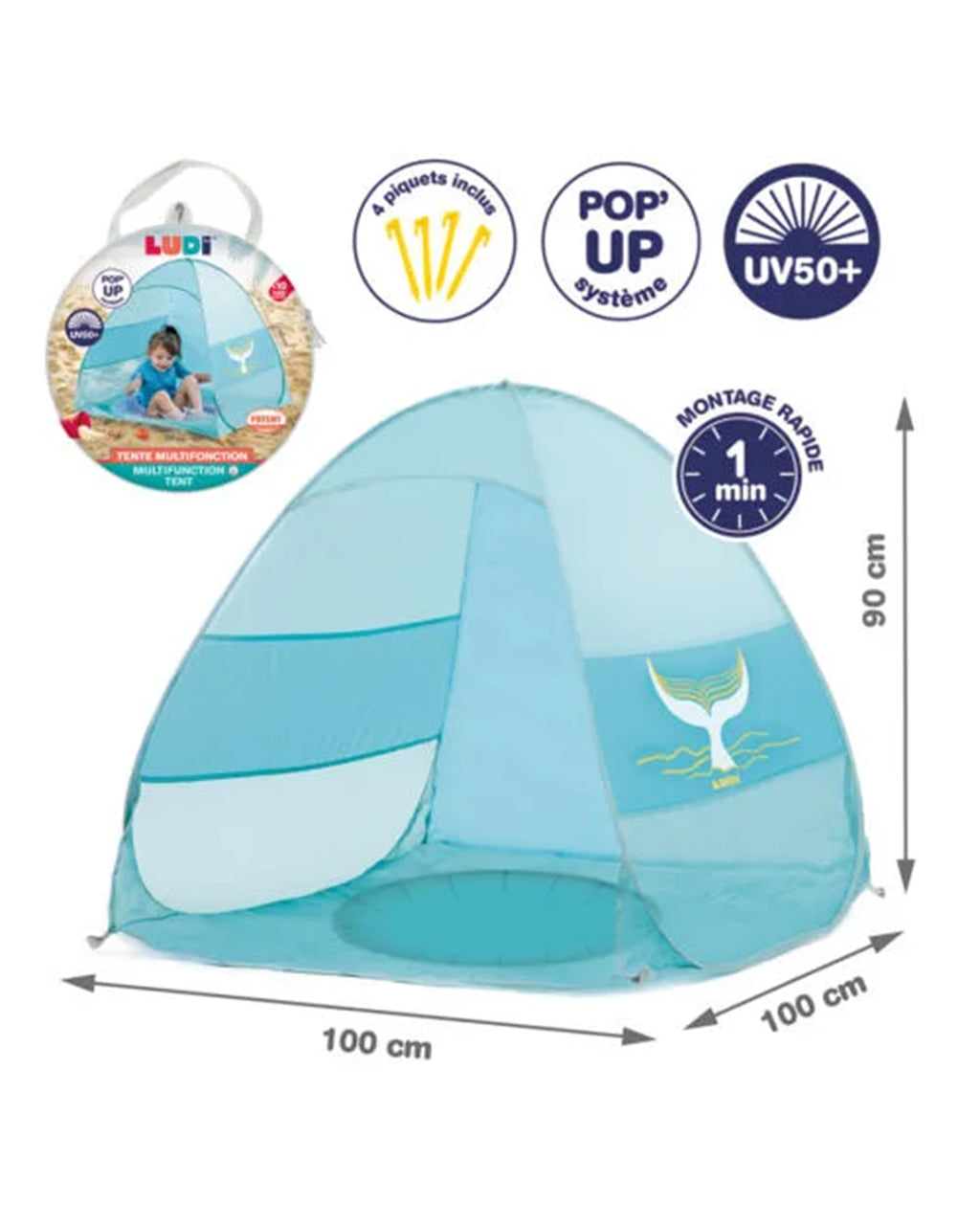 Ludì - Tenda multifunzionale pop-up UV50+