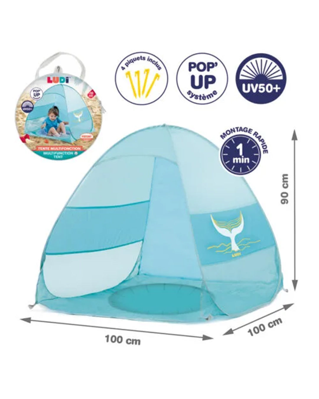 Ludì - Tenda multifunzionale pop-up UV50+