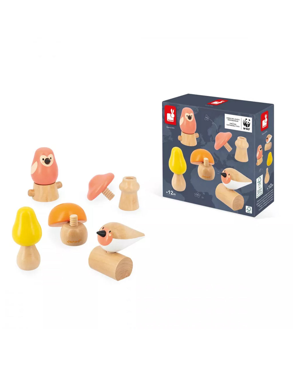 Janod - Uccellini E Funghi Da Avvitare