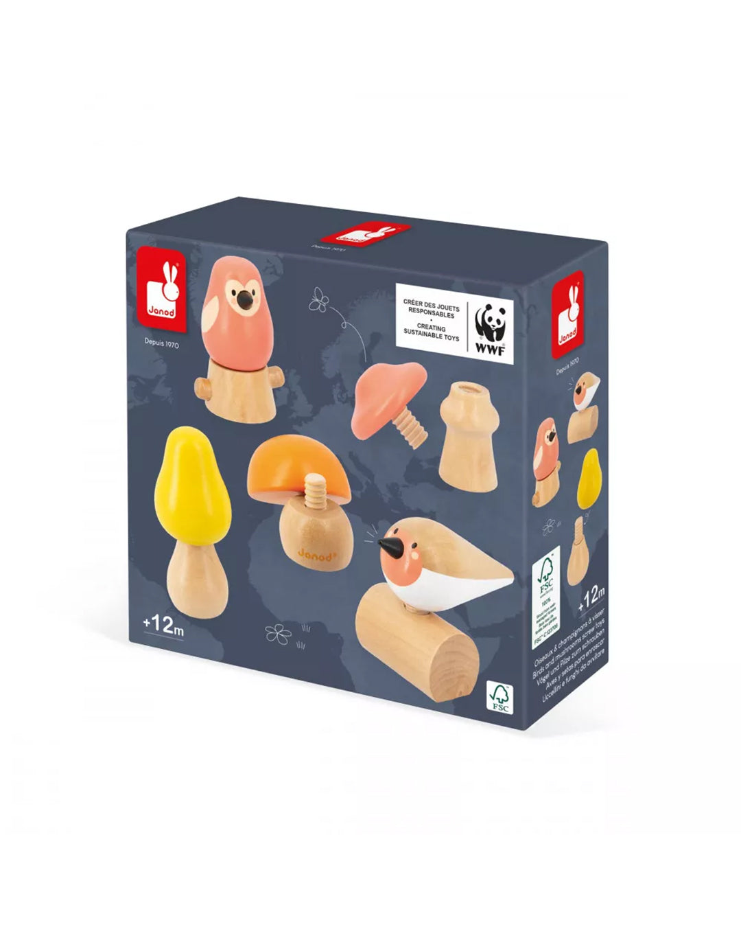 Janod - Uccellini E Funghi Da Avvitare