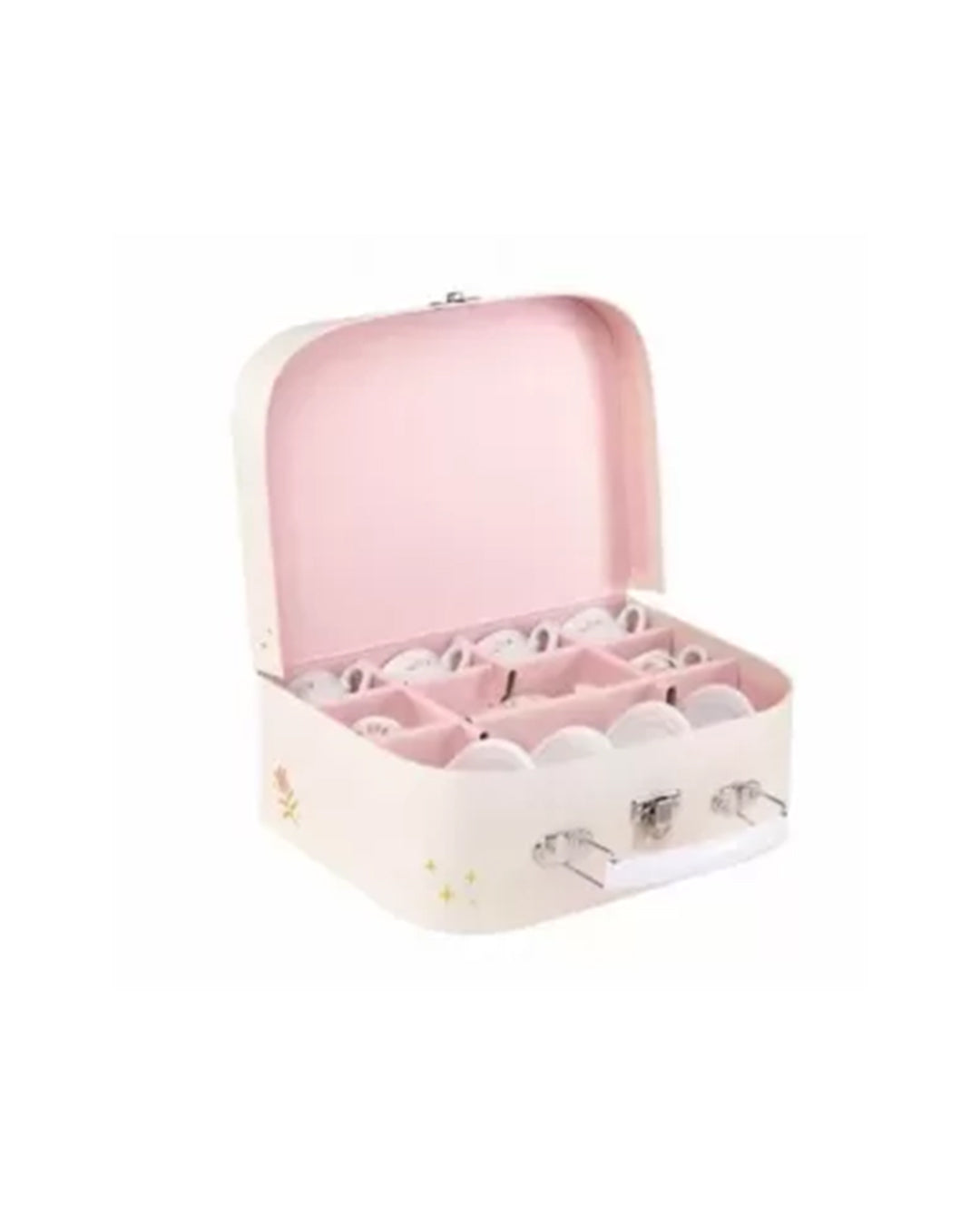 Moulin Roty - VALIGETTA CON SERVIZIO DA TÈ IN CERAMICA 11 PEZZI