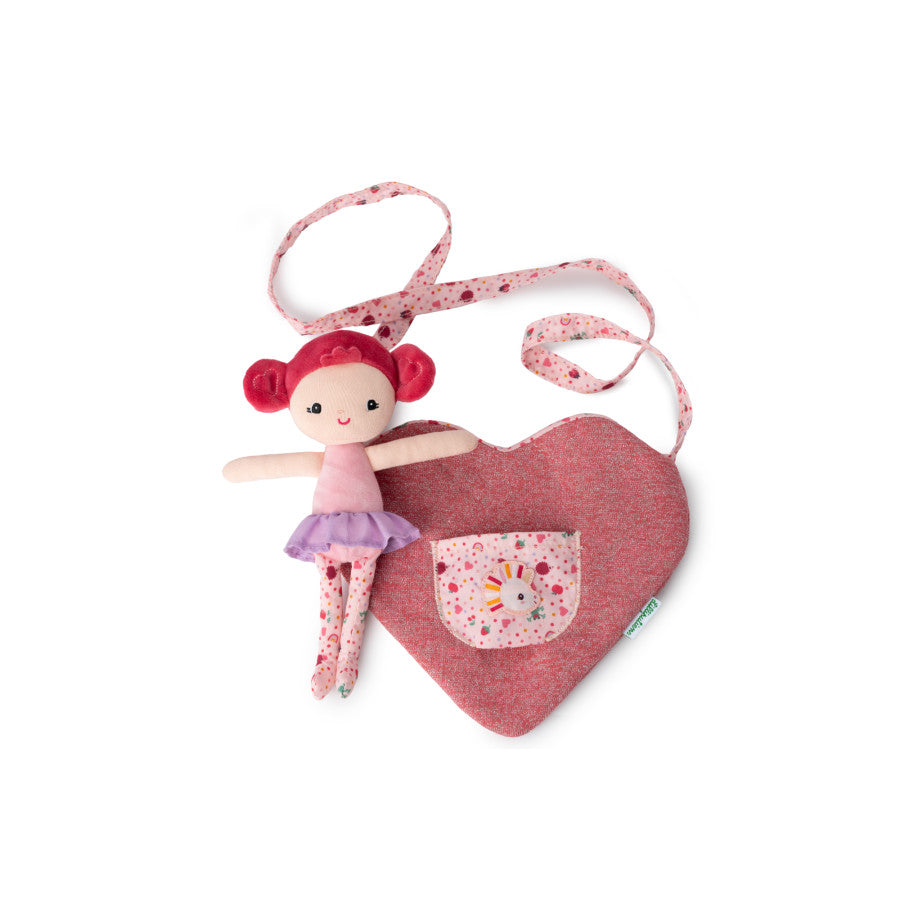 Lilliputiens-BAMBOLA ALINE CON SACCHETTO A FORMA DI CUORE
