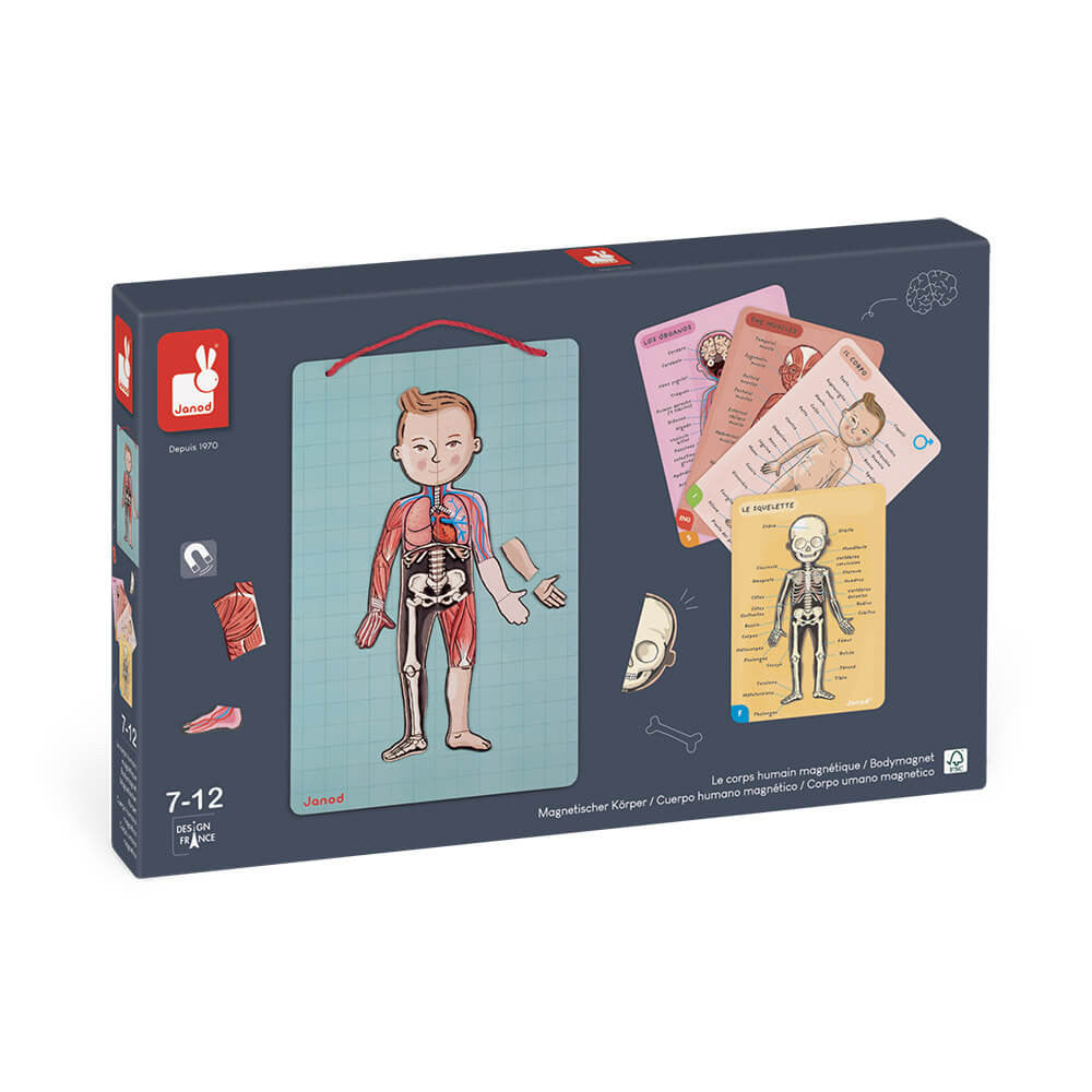 Janod - Puzzle Educativo anatomico del corpo umano - 12 lingue