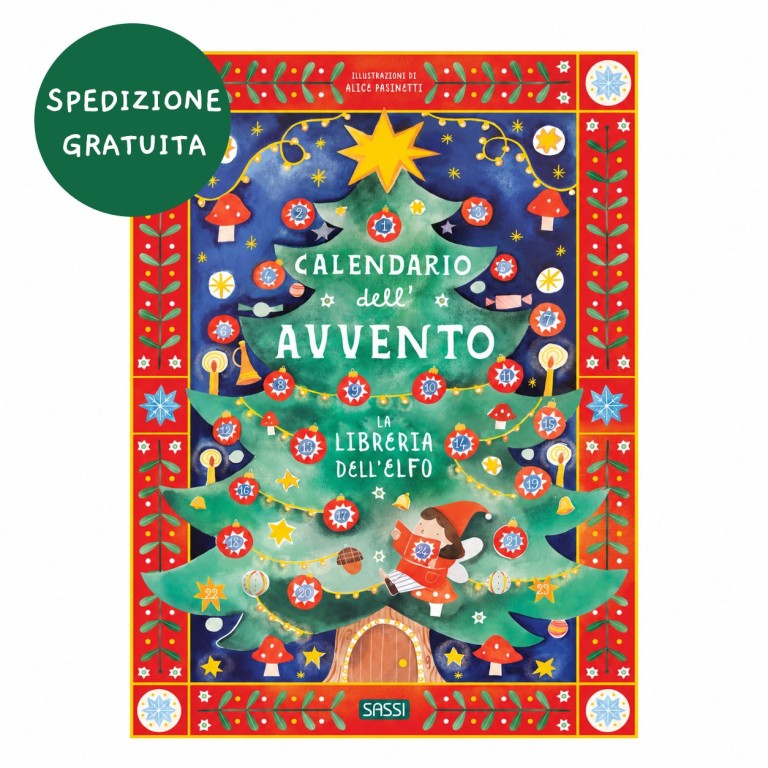 Sassi Yunior Editore -Calendario dell'Avvento. La libreria dell'elfo