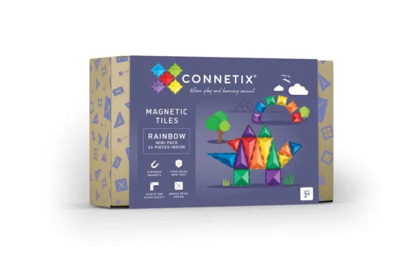 Connetix- Rainbow Mini Pack 24 pezzi-Tessere Magnetiche