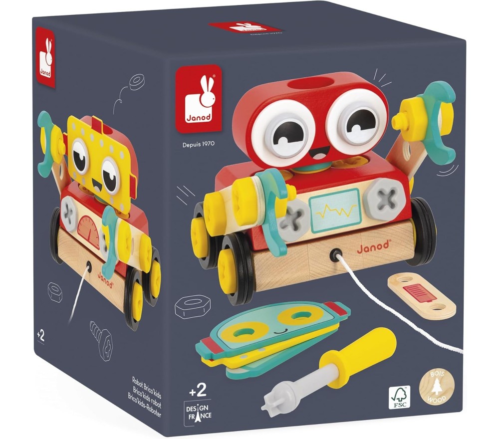 Janod-COSTRUZIONI BRICO KIDS ROBOT