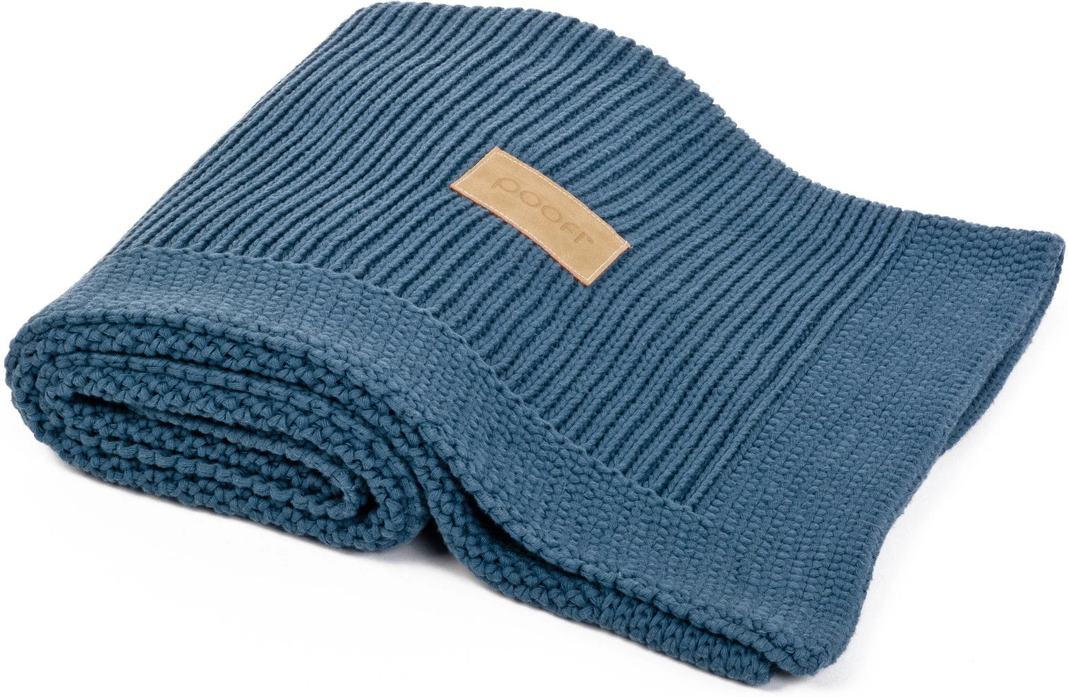 Poofi-Coperta in cotone biologico Poofi 75x90 Denim