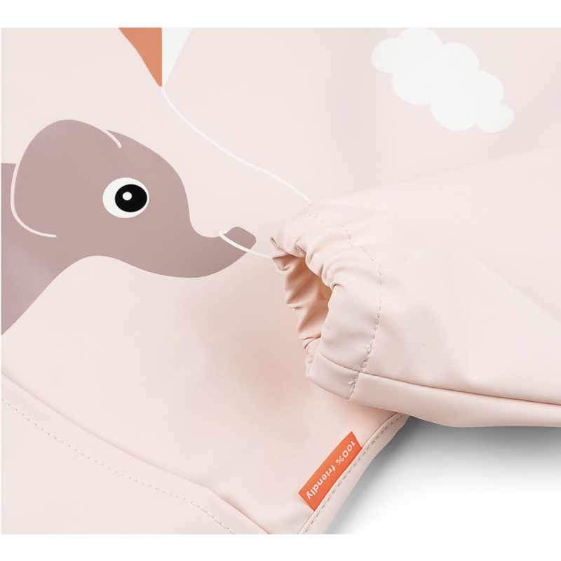 Donebydeer - Bavaglio a Maniche Lunghe Impermeabile con Tasca - Cipria