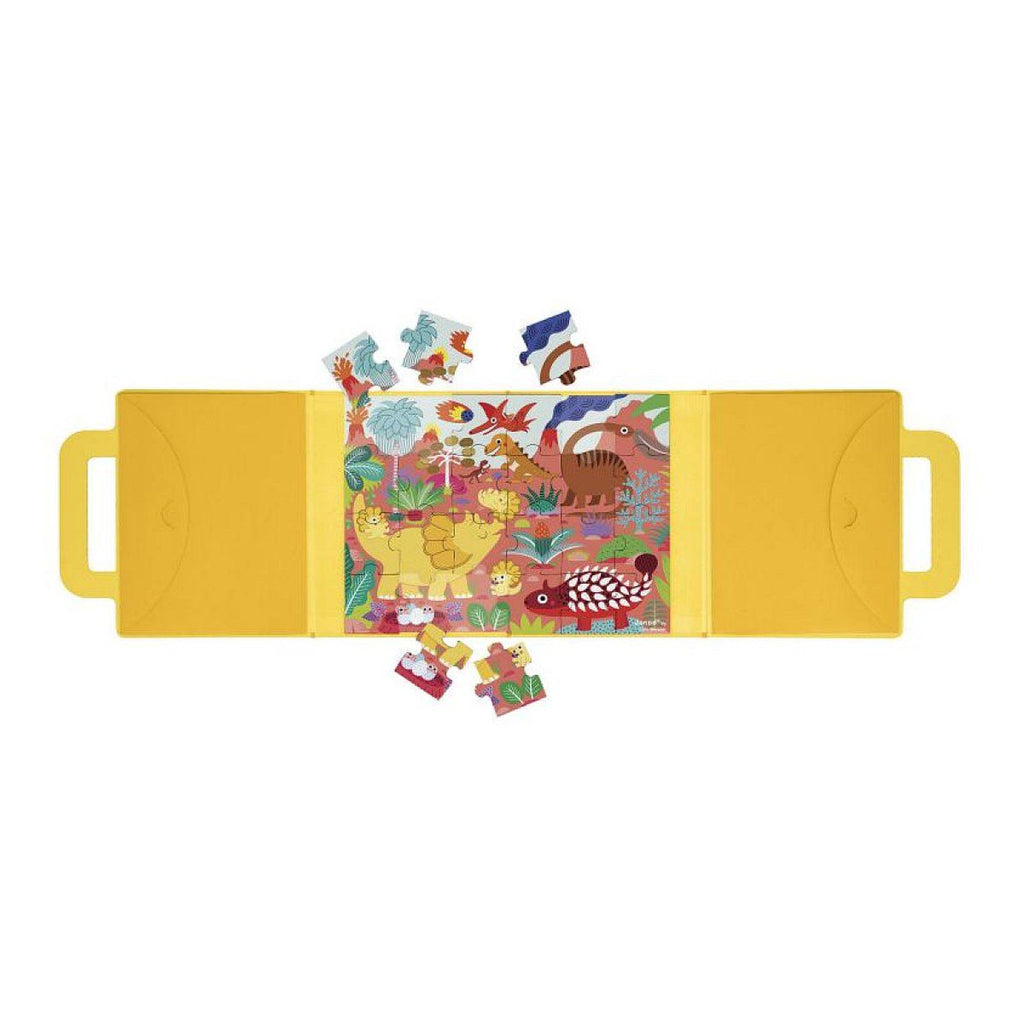 Janod -Puzzle magnetico di dinosauri, 24 pezzi