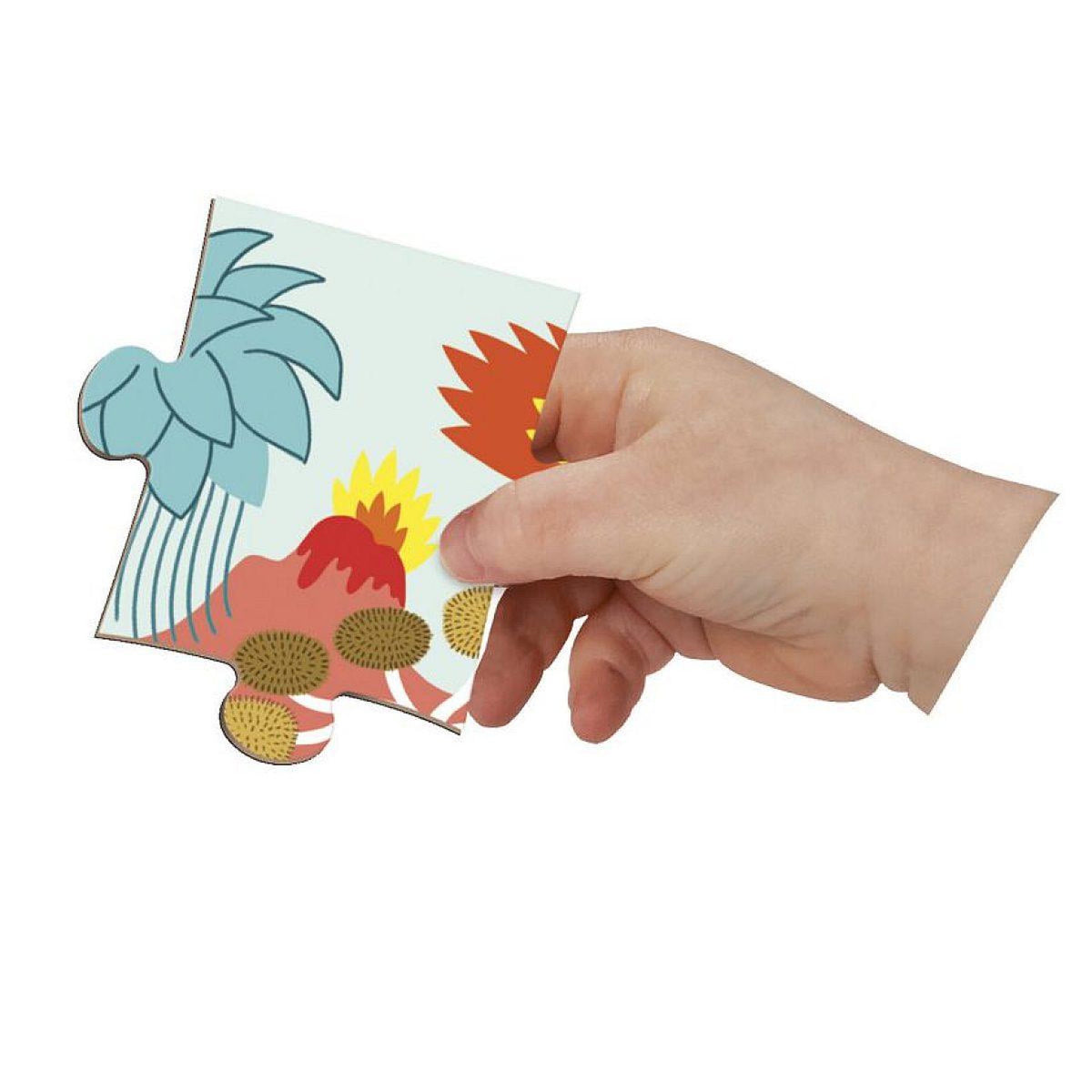 Janod -Puzzle magnetico di dinosauri, 24 pezzi