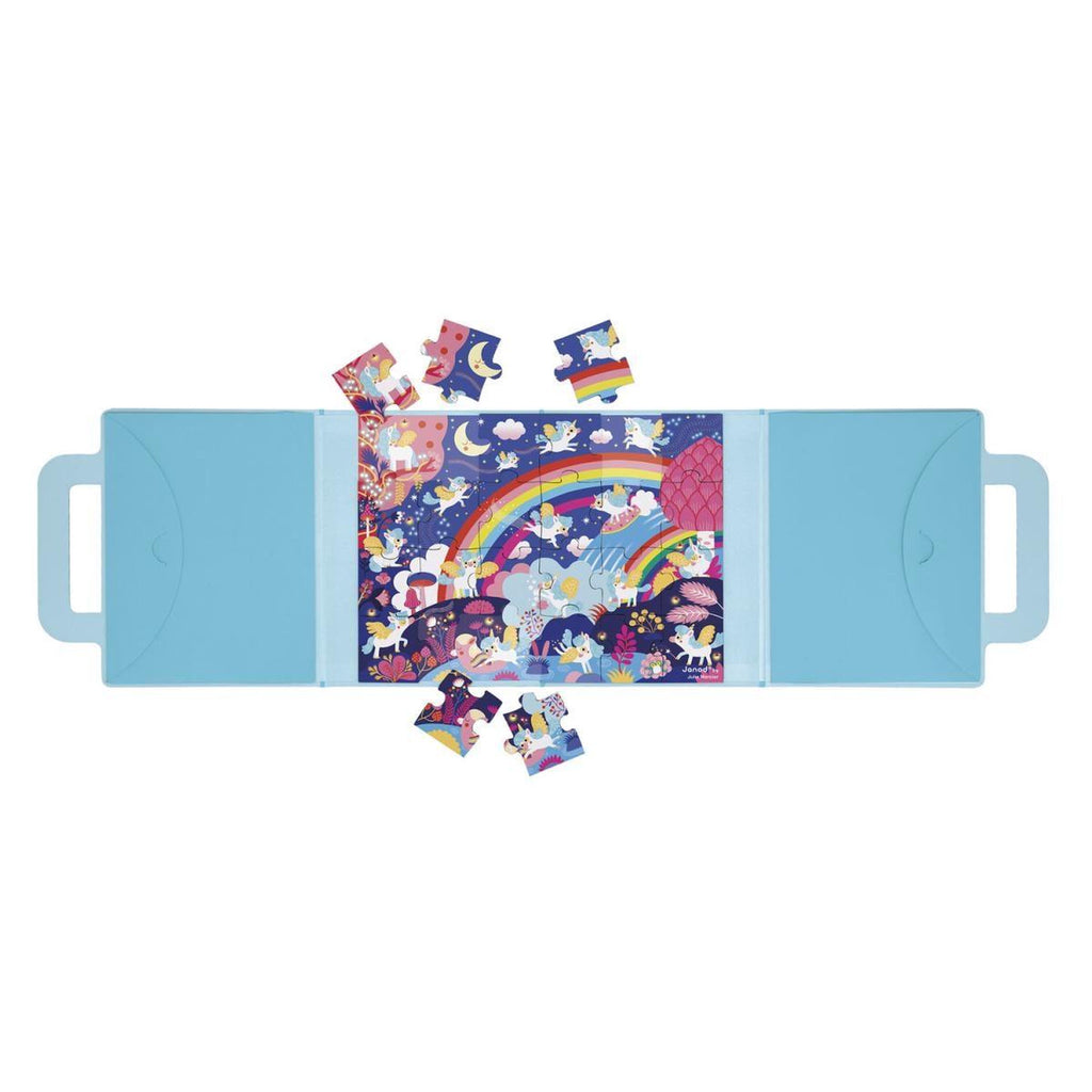 Janod -Puzzle magnetico unicorno, 24 pezzi