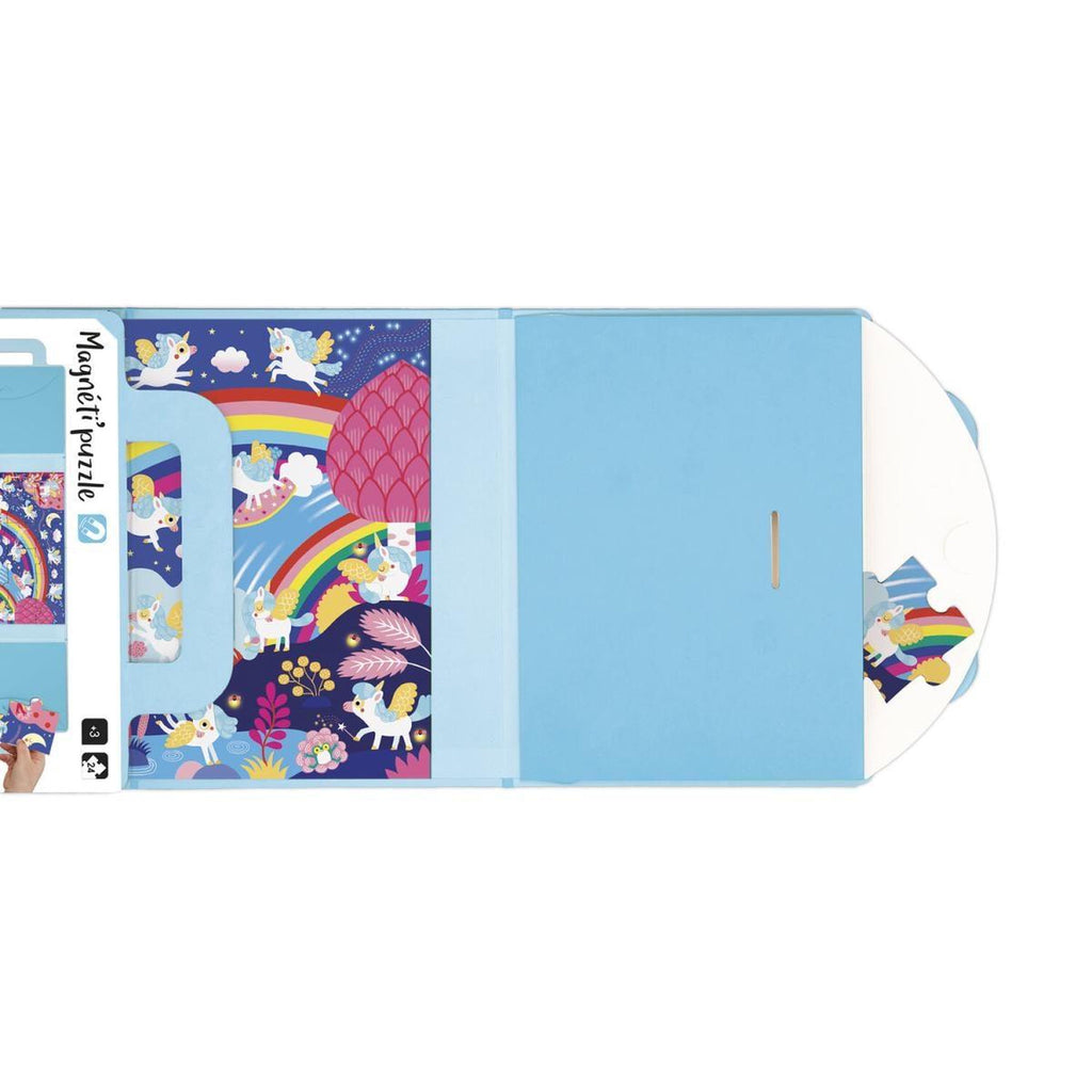 Janod -Puzzle magnetico unicorno, 24 pezzi