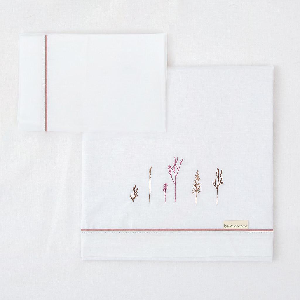 Bimbidreams –2 Lenzuola di Cotone + Federa 60x120 – Niza