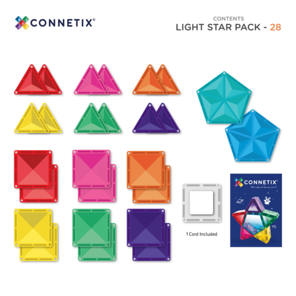 Connetix- Light Star - Tessere Magnetiche