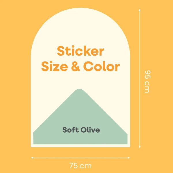 Cleverclixx -Adesivo Magnetico da Parete 95x75cm Soft Olive