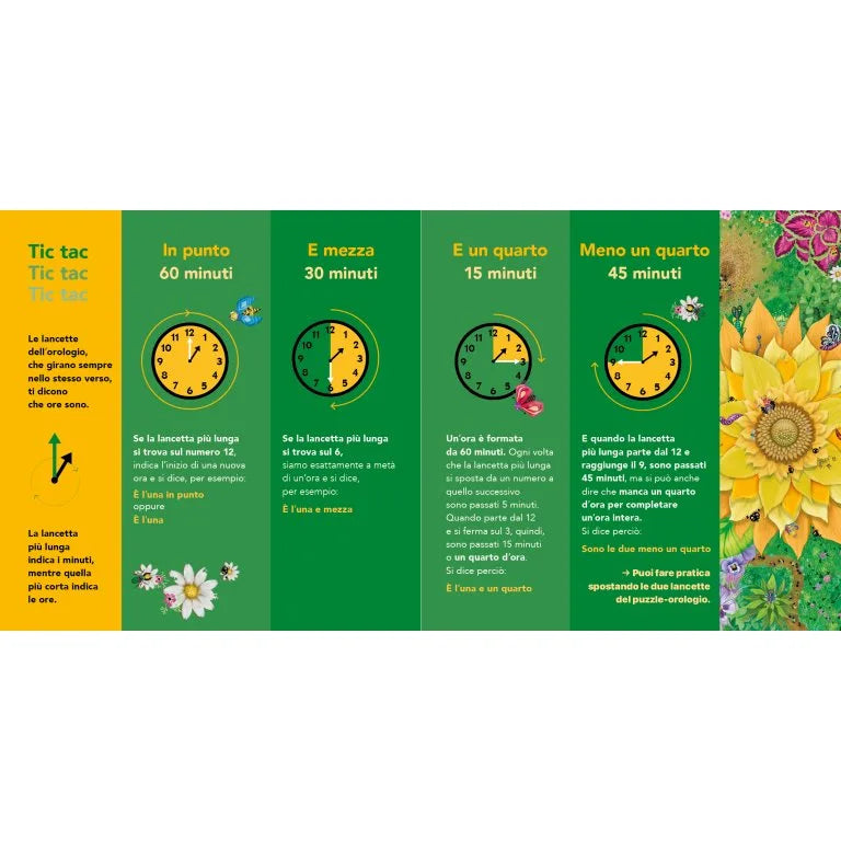 Sassi Yunior Editore - Impariamo a leggere l'ora - Puzzle orologio