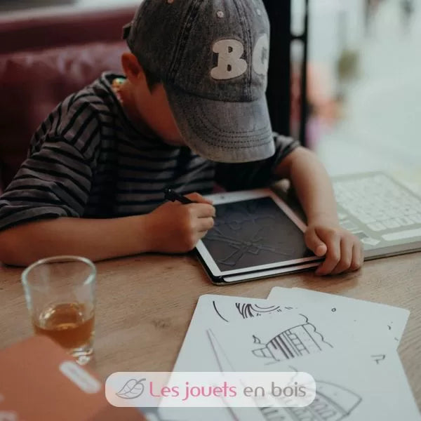 KidyWolf - Mini lavagna Da Disegno - Dinosauri