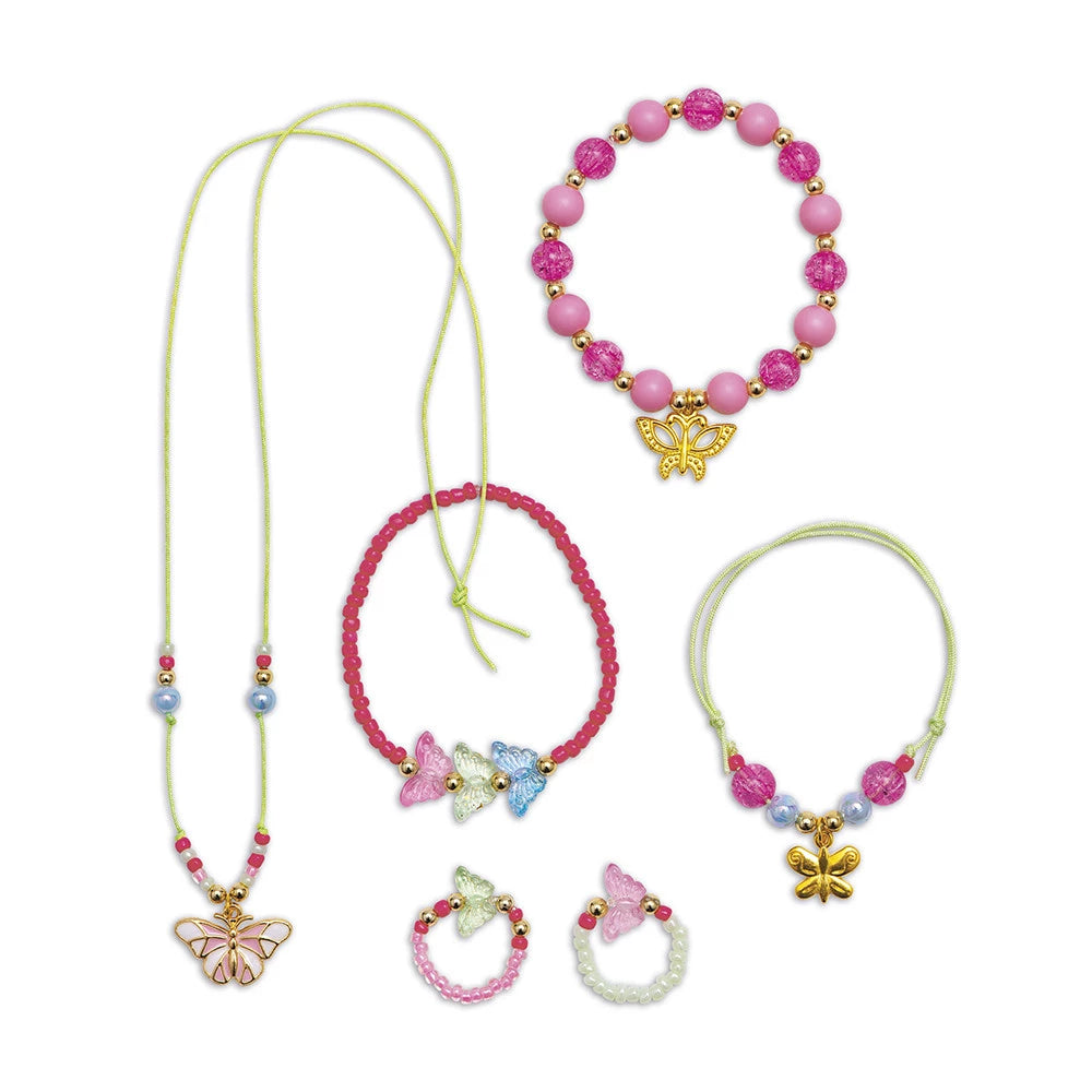Janod - Kit creativo - 6 graziosi gioielli a forma di farfalla Magic Fairies