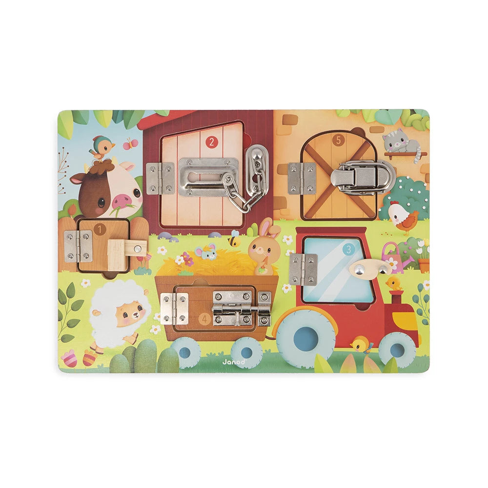 Janod - Tavoletta Con Serrature La Fattoria