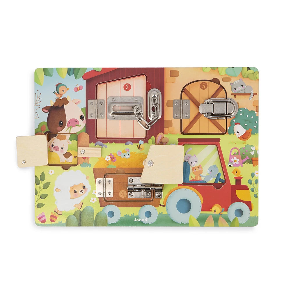 Janod - Tavoletta Con Serrature La Fattoria