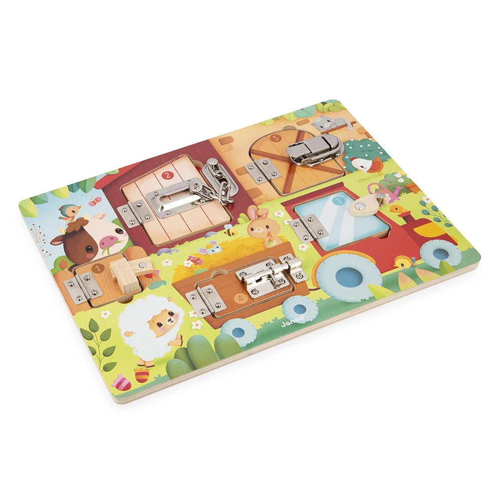 Janod - Tavoletta Con Serrature La Fattoria