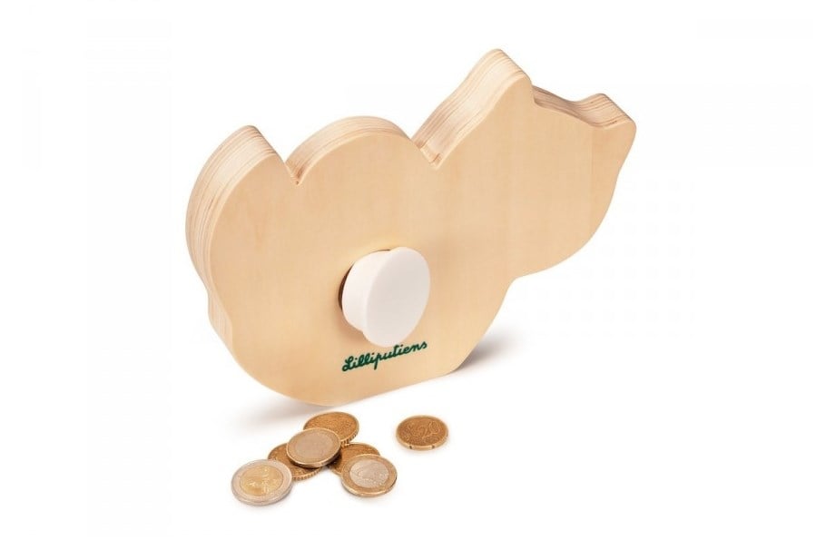 Lilliputiens salvadanaio Alice - salvadanaio in legno animale per bambini