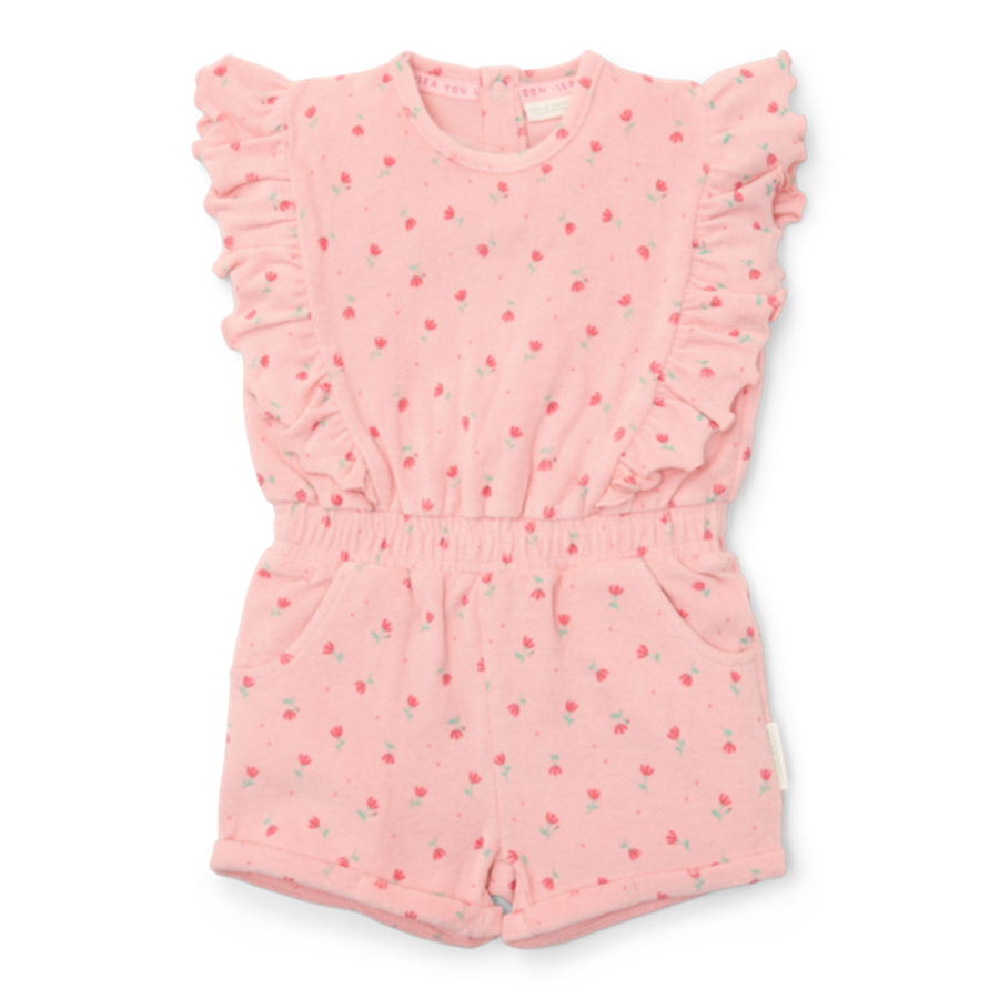 Little Dutch - Tutina  con fiori colorati rosa cipria