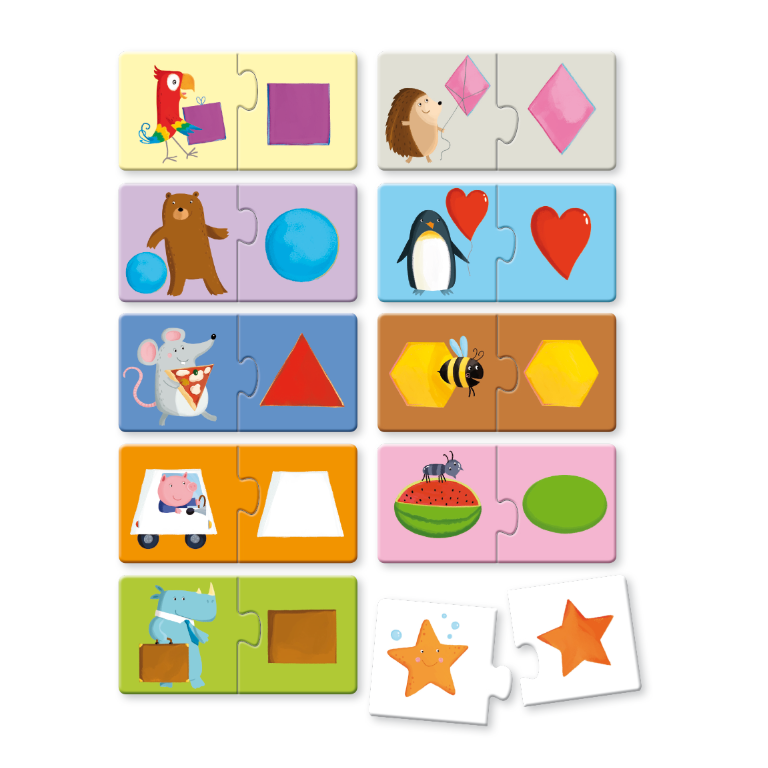 Sassi Editore - Le Forme - Libro Di 10 Pagine+10 Puzzle