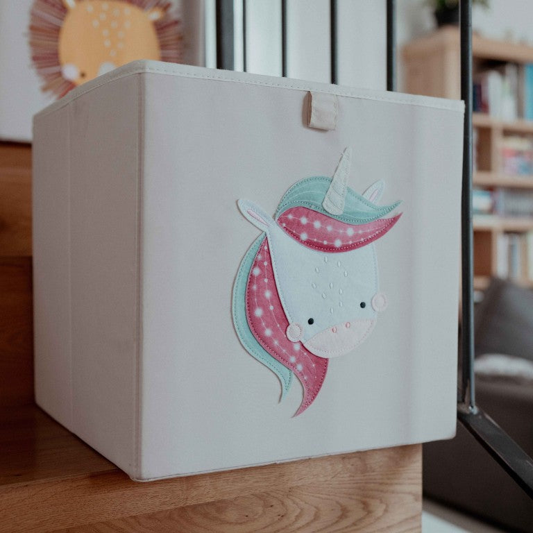 Sassi Editore - Scatola porta giochi - Unicorno Sparkly