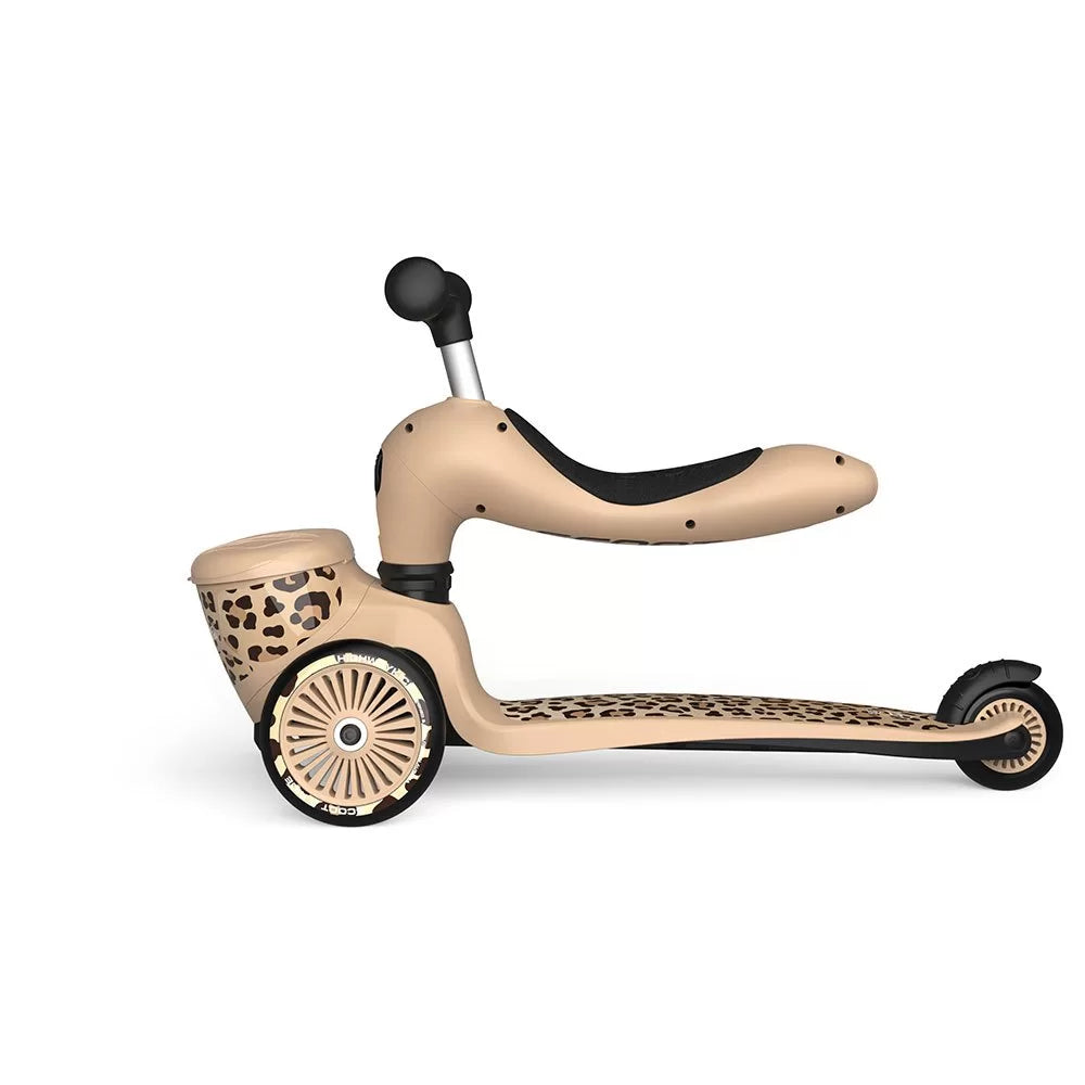 Scoot And Ride - Triciclo/Monopattino 2in1 Leopardato Con Portagiochi