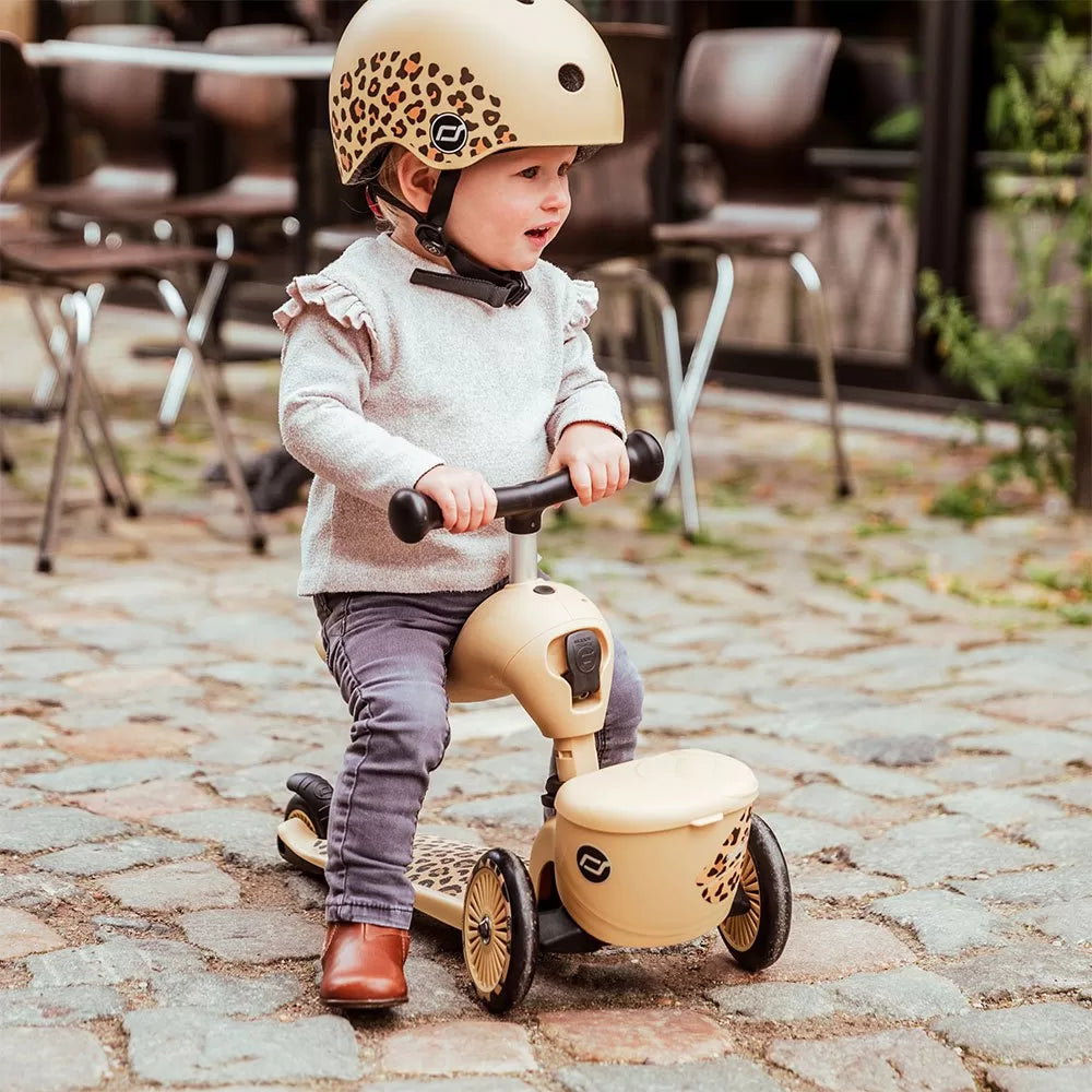 Scoot And Ride - Triciclo/Monopattino 2in1 Leopardato Con Portagiochi