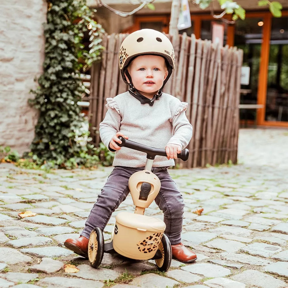 Scoot And Ride - Triciclo/Monopattino 2in1 Leopardato Con Portagiochi