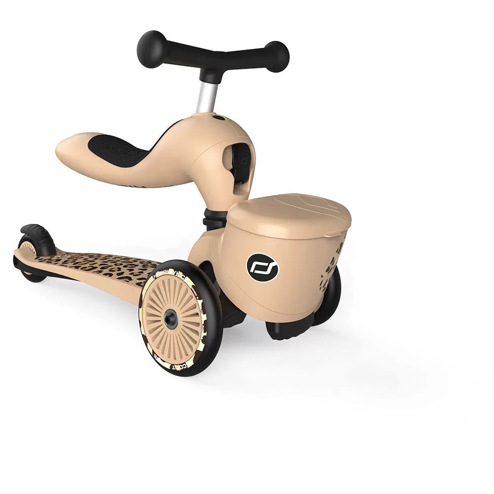 Scoot And Ride - Triciclo/Monopattino 2in1 Leopardato Con Portagiochi